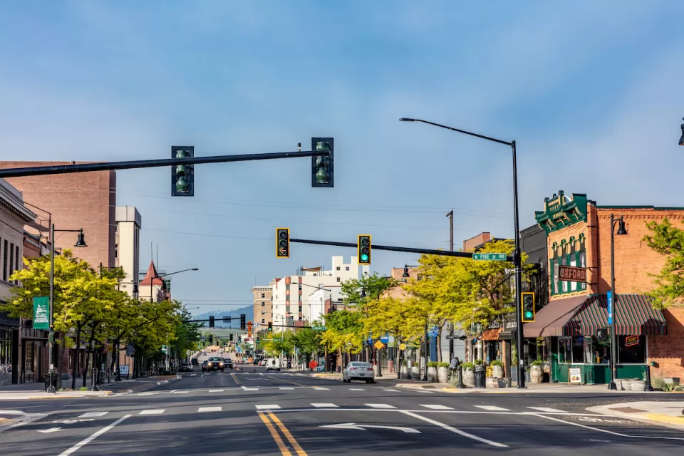 Street in downtown Missoula, Montana.